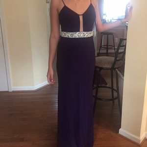 Eggplant purple long formal dress - size 3/4 (Wedding Guest or Prom)